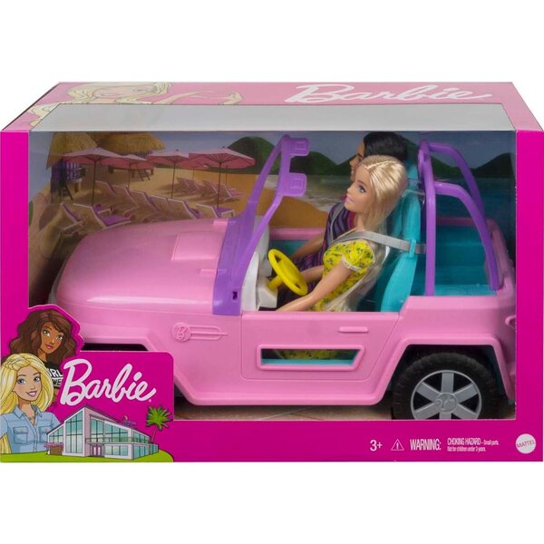 Barbie-Fahrzeug mit 2 Puppen GVK02 – Kreatives und lustiges Spiel