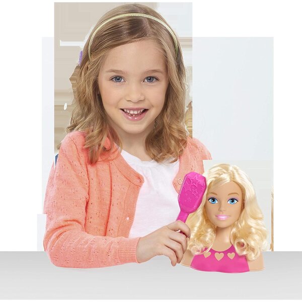 Barbie Mini Testa Styling Bionda per Acconciature e Giochi Creativi Bambini