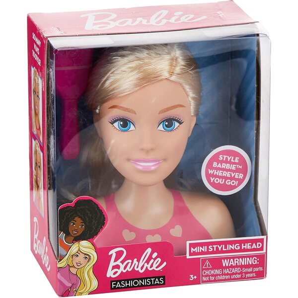 Barbie Mini Testa Styling Bionda per Acconciature e Giochi Creativi Bambini