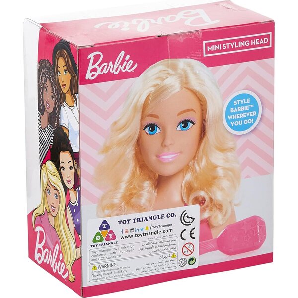 Barbie Mini Testa Styling Bionda per Acconciature e Giochi Creativi Bambini