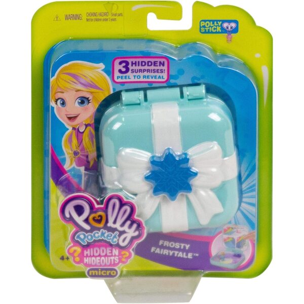 Polly Pocket Schatulle Verborgene Schätze Wintermärchen mit Eisbahn und Zubehör