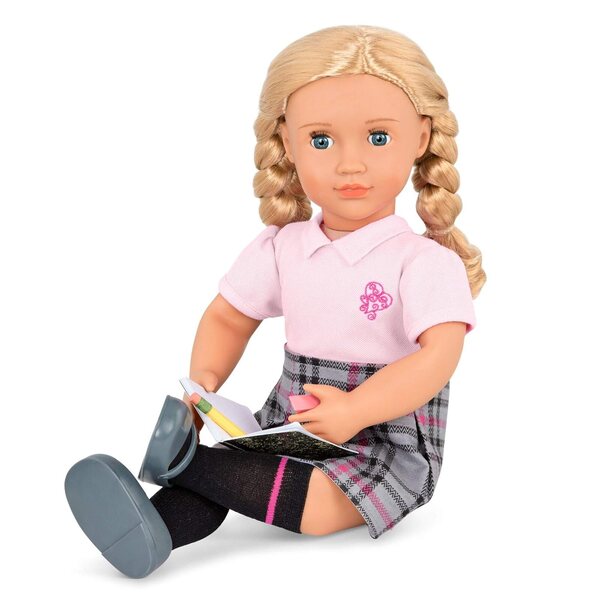 Our Generation Hally Poupée School 46 cm avec chiot et vêtements de sport
