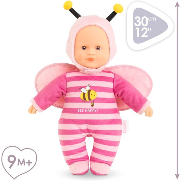 Corolle Pti'Coeur Biene 30 cm - Kuscheltier für Kinder ab 9 Monaten