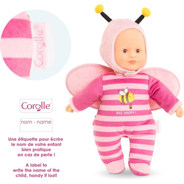 Corolle Pti'Coeur Biene 30 cm - Kuscheltier für Kinder ab 9 Monaten