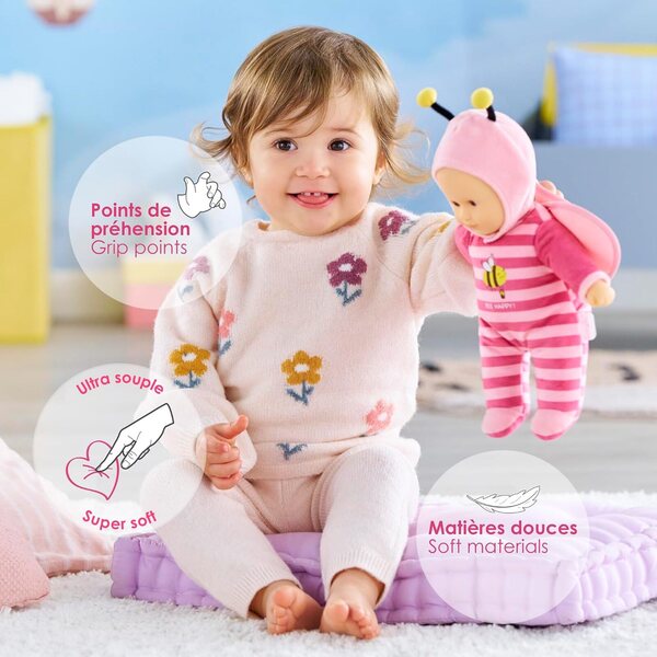 Corolle Pti'Coeur Biene 30 cm - Kuscheltier für Kinder ab 9 Monaten