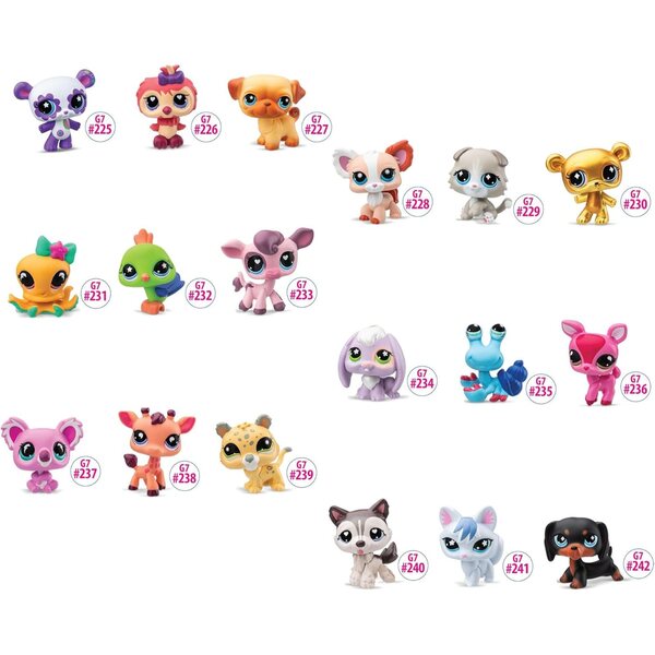 Littlest Pet Shop Pet Surprise 3er-Pack Serie 4 – Set mit 3 Mini-Haustierfiguren