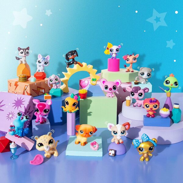 Littlest Pet Shop Pet Surprise 3er-Pack Serie 4 – Set mit 3 Mini-Haustierfiguren