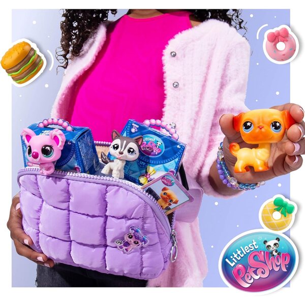 Littlest Pet Shop Pet Surprise 3er-Pack Serie 4 – Set mit 3 Mini-Haustierfiguren
