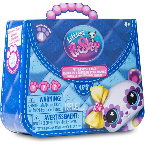 Littlest Pet Shop Pet Surprise 3er-Pack Serie 4 – Set mit 3 Mini-Haustierfiguren