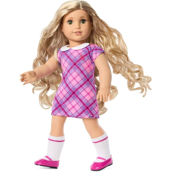 American Girl Truly Me Bambola 45,7 cm con occhi verdi e capelli biondo ricci