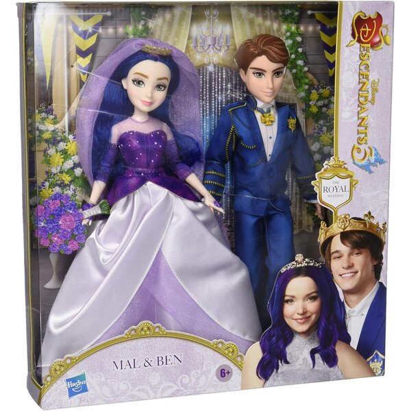 Disney Descendants Mal und Ben königliche Hochzeitsfiguren – Spiele für Kinder ab 6 Jahren