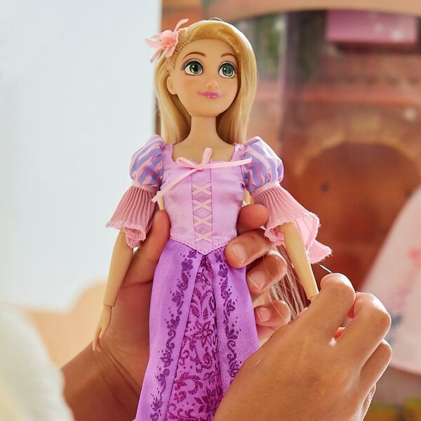 Disney Rapunzel 11-Zoll-Puppe mit zusätzlichem Kleid, inklusive Pascal und Malbuch
