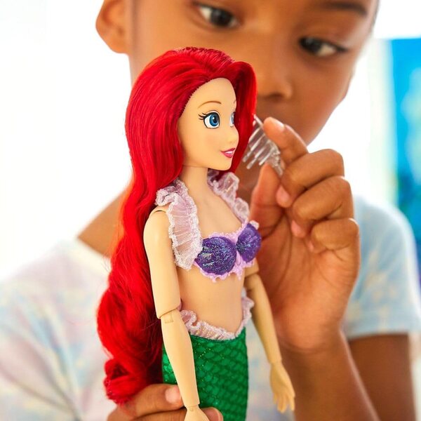 Arielle, die kleine Meerjungfrau, Disney-Puppe, 28 cm, mit zusätzlichem Kleid und Malbuch inklusive