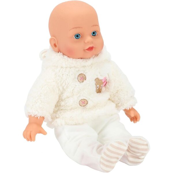Toi-Toys Schöne Babypuppe im Kindersitz 33 cm für Mädchen 2-8 Jahre