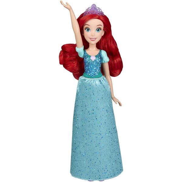 Arielle Disney Princess-Puppe mit Glitzerrock, Krone und Schuhen – ab 3 Jahren