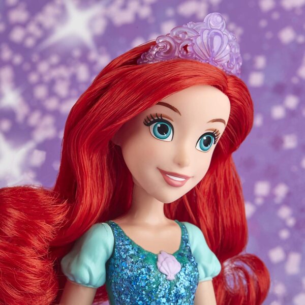 Arielle Disney Princess-Puppe mit Glitzerrock, Krone und Schuhen – ab 3 Jahren