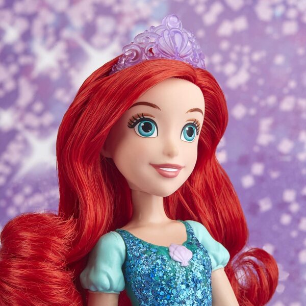Arielle Disney Princess-Puppe mit Glitzerrock, Krone und Schuhen – ab 3 Jahren