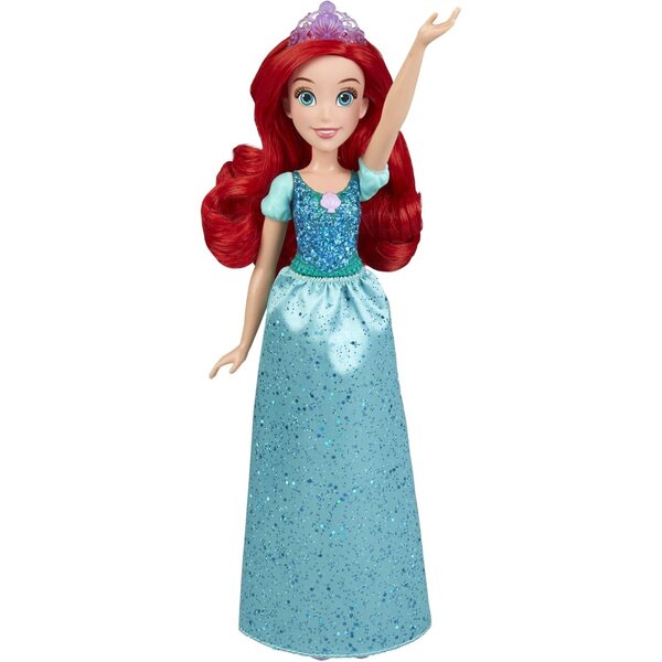 Arielle Disney Princess-Puppe mit Glitzerrock, Krone und Schuhen – ab 3 Jahren