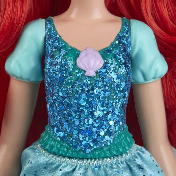 Arielle Disney Princess-Puppe mit Glitzerrock, Krone und Schuhen – ab 3 Jahren