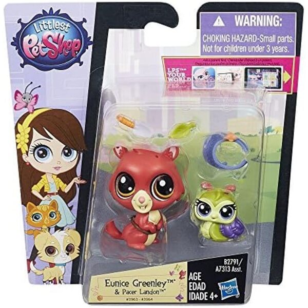 Littlest Pet Shop Eunice Greenley und Pacer Landon mit anpassbaren Dekoteilen