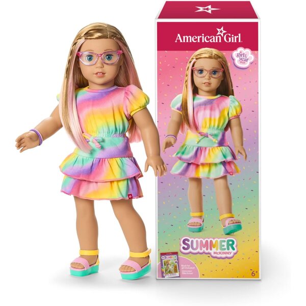 American Girl Summer 18" mit illustriertem Tagebuch und farbenfroher Kleidung