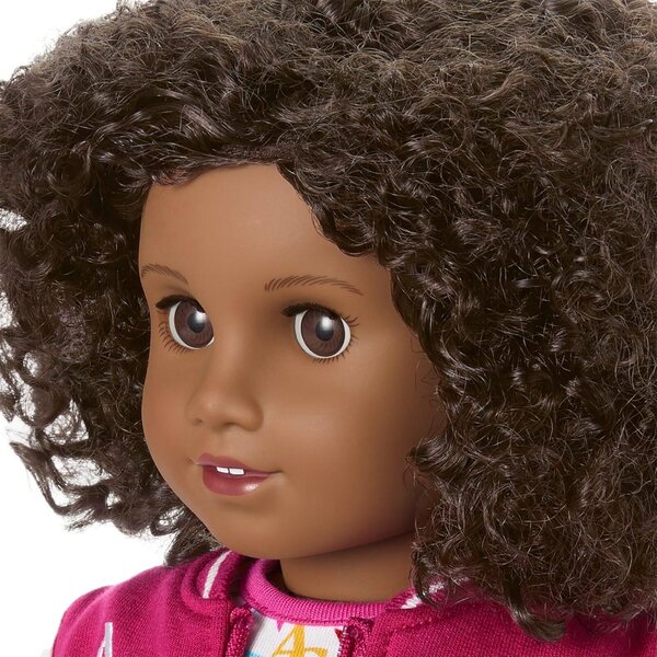 American Girl Truly Me 18" mit braunen Augen und natürlichem dunklen lockigen Haar