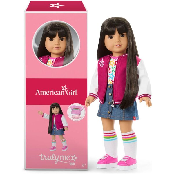 American Girl Truly Me 18" mit braunen Augen und glattem schwarzbraunem Haar