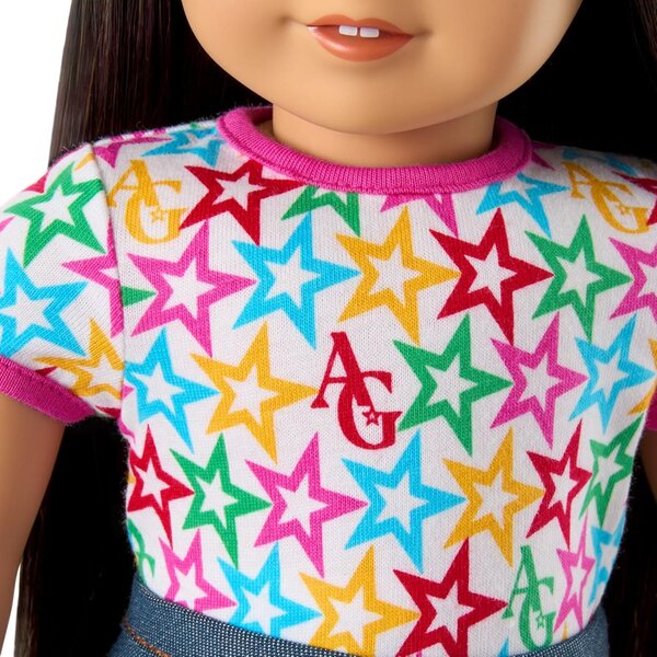 American Girl Truly Me 18" mit braunen Augen und glattem schwarzbraunem Haar