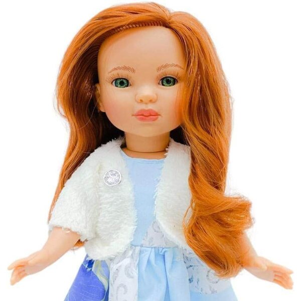 FOLK Simona Bambola da Collezione 40 cm in Vinile con Abito Elegante - Edizione Limitata