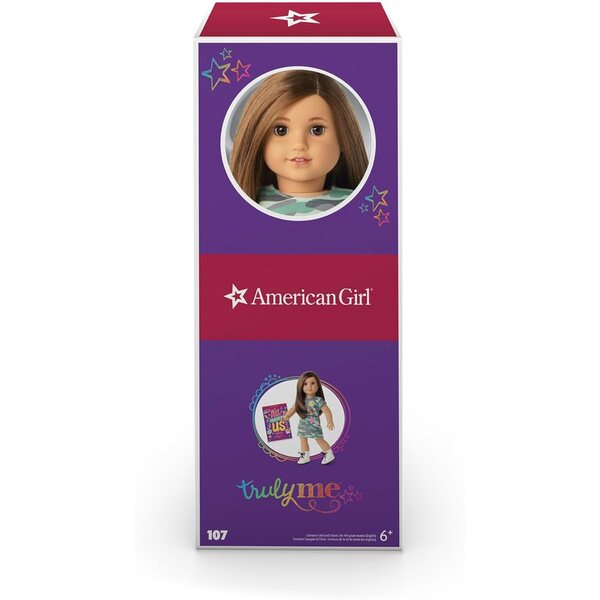 American Girl Truly Me 18-Zoll-Puppe mit braunen Augen und Tarnoutfit