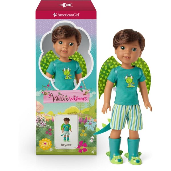 American Girl WellieWishers Bryant Puppe mit Drachen-Outfit und Zubehör