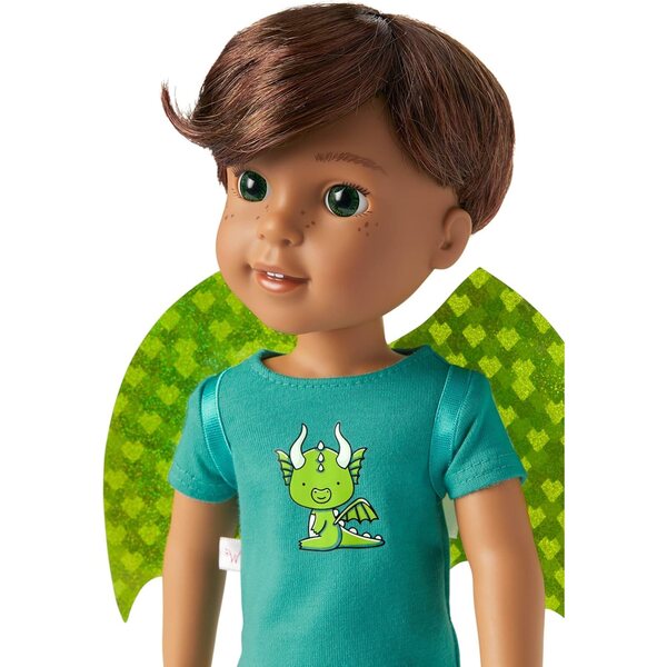 American Girl WellieWishers Bryant Puppe mit Drachen-Outfit und Zubehör