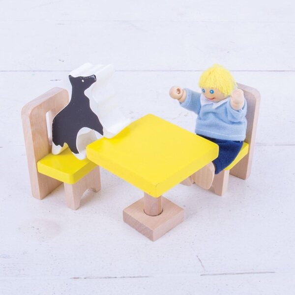 Bigjigs Toys Casa delle Bambole in Legno Family - Giocattolo Educativo e Sostenibile