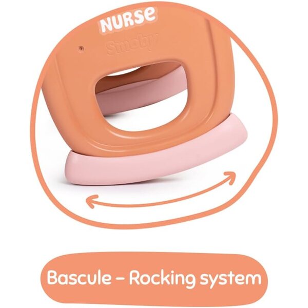 Smoby Baby Nurse: Wiege für Puppen bis 42 cm mit waschbarem Stoff, ab 18 Monaten
