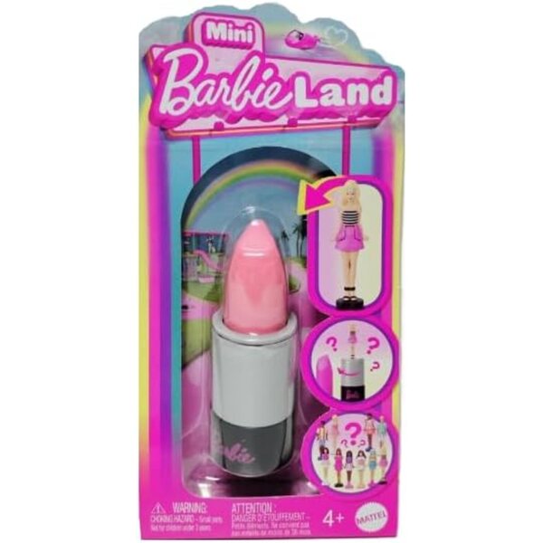 Mini BarbieLand Fashionistas - 4 Mini Barbie in Tubo Rossetto, 1,5 Pollici