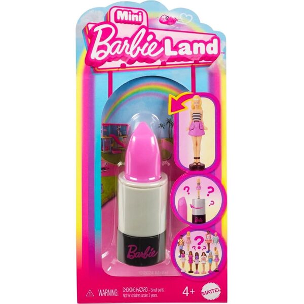 Barbie Blind Bag Set: 3 geheimnisvolle Mini-Barbies mit Lippenstift und Aufklebern für Mädchen
