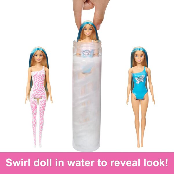 Barbie Color Reveal Groovy 60s mit 6 Überraschungen und Modeaccessoires