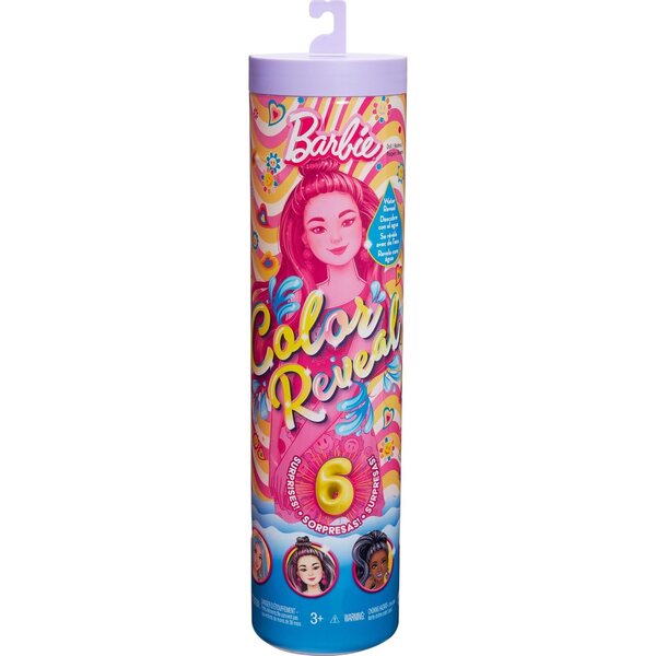 Barbie Color Reveal Groovy 60s mit 6 Überraschungen und Modeaccessoires