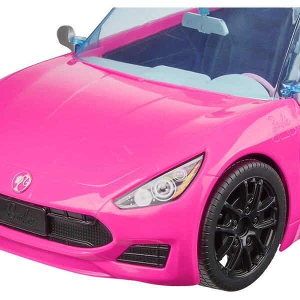 Barbie mit Schneemann und rosa Cabrio – 35 x 27 x 12 cm Auto, perfekt für Mädchen