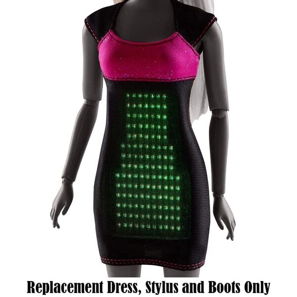 Ricambi Barbie Digital Dress Doll Y8178: vestito, stilo e stivali originali