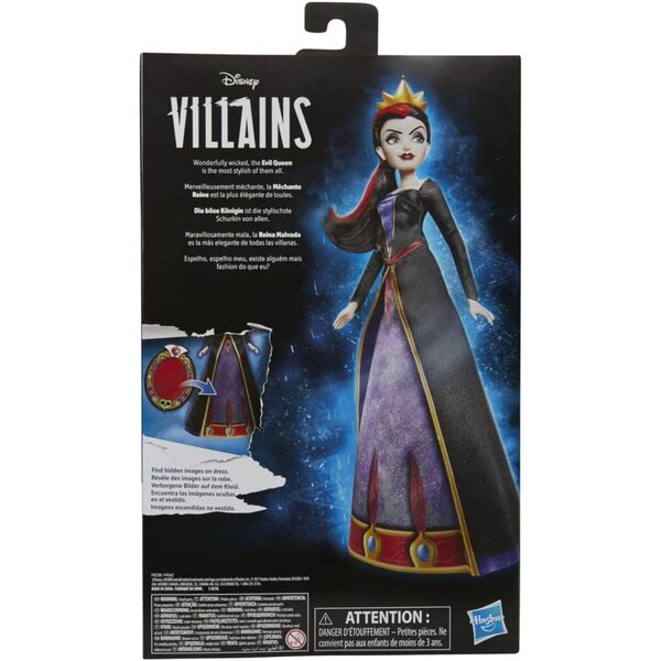 Hasbro Disney Villains – Evil Queen Puppe mit abnehmbarer Kleidung und Zubehör, 28 cm