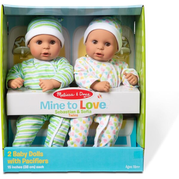 Mine to Love Twins Sebastian & Sofia - Poppen voor emotionele ontwikkeling 38 cm