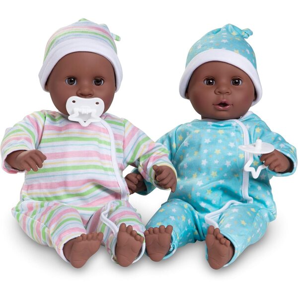Melissa und Doug sind meine Liebeszwillinge, Tyler und Taylor, 15-Zoll-Puppen mit dunkler Haut und Kleidern