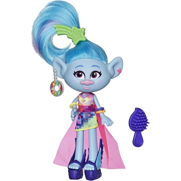 Pupazzo DreamWorks Trolls Glamour Seide con Abito, Scarpe e Accessori per Bambini 4+