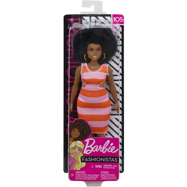 Barbie Fashionistas Bold Stripes: Modische und lustige Puppe für Kinder ab 3 Jahren