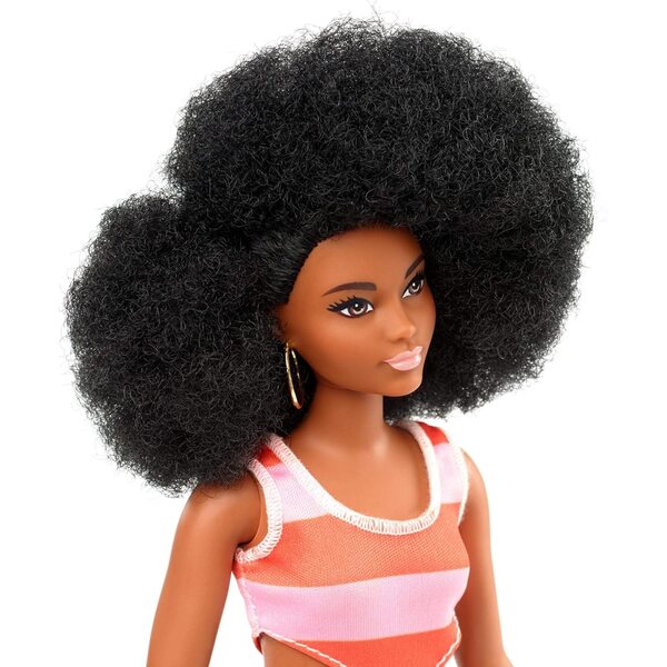 Barbie Fashionistas Bold Stripes: Modische und lustige Puppe für Kinder ab 3 Jahren