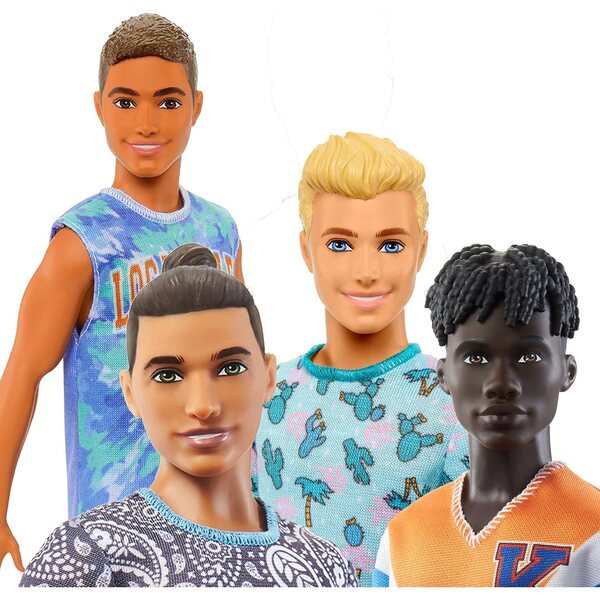 Ken Fashionistas Barbie Mattel – Puppe mit verschiedenen Stilen und Farben