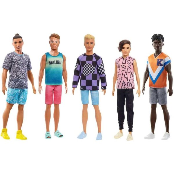 Ken Fashionistas Barbie Mattel – Puppe mit verschiedenen Stilen und Farben