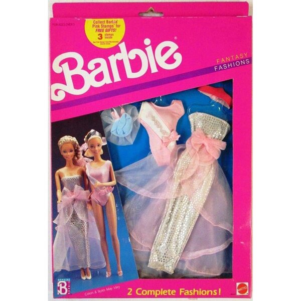 Barbie Fantasy Fashions 1989 - Completo Costume Bagno e Abito da Sera Vintage