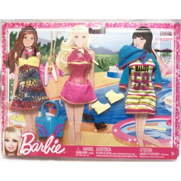 Barbie Fashionistas Pack Abbigliamento Malibu Beach - Outfit Estate Glamour